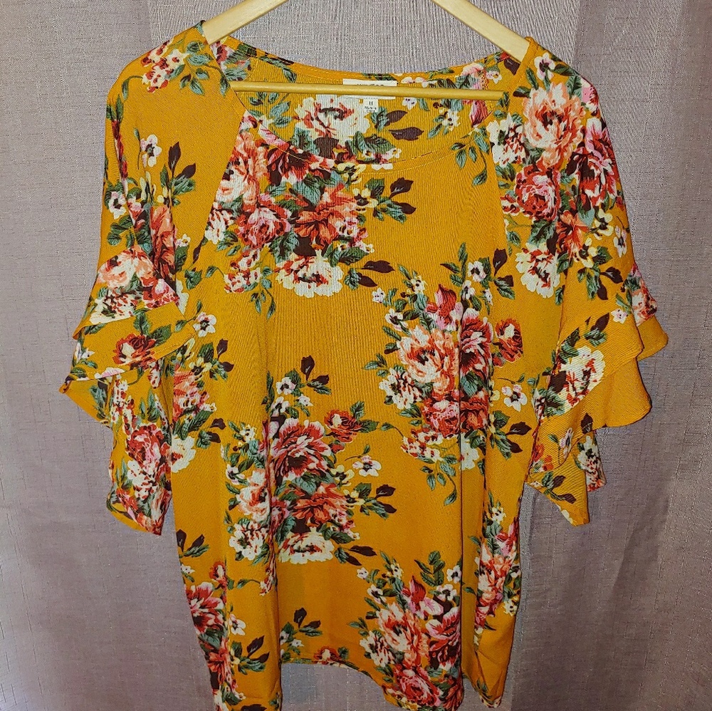Umgee Floral Blouse